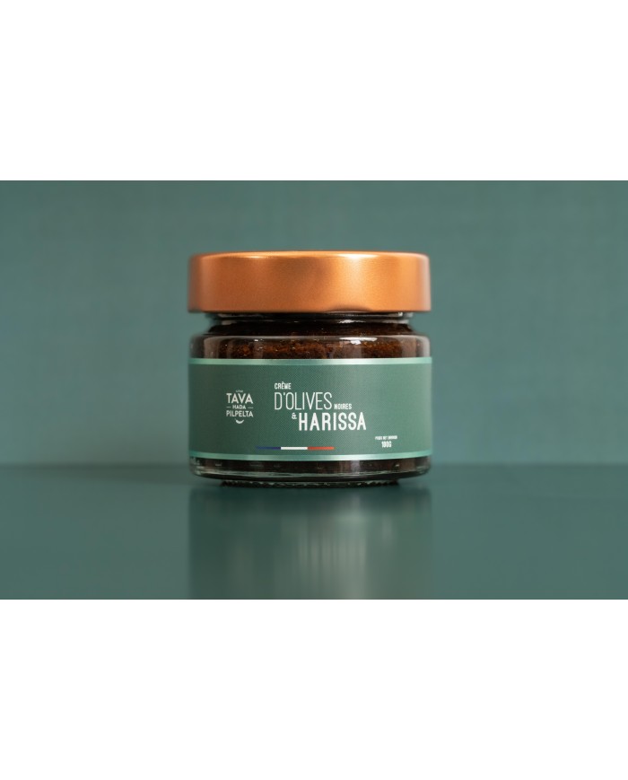 Crème d'olives noires & harissa 90gr Crème d'olives noires & harissa 90gr